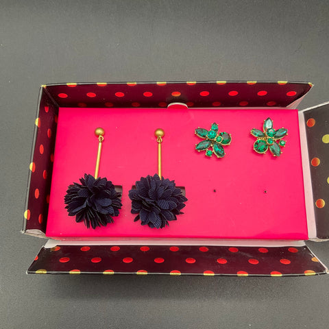 J. Crew Costume Jewelry Lot 2 Necklaces 2 Pairs Earrings Rhinestone Statement