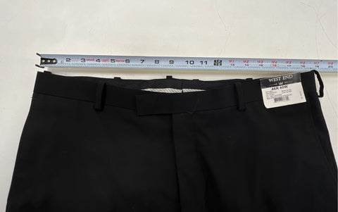 West End Men's Black Slim Fit 2-Piece Suit Polyester Blend Size 46R 40W NWT