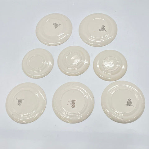 American Limoges Federal Coral Pink 22K Gold China Set 19pc Soup Bowls Plates