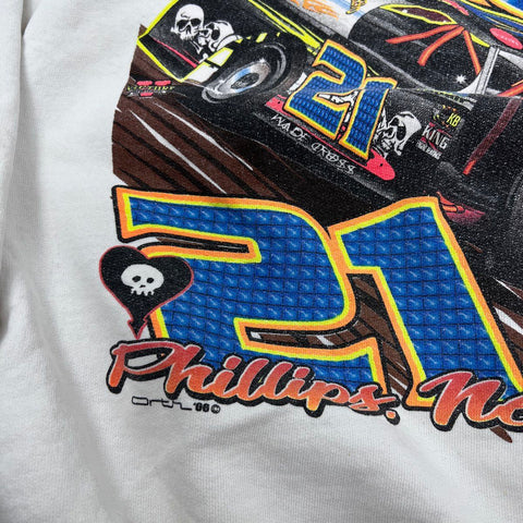 Vintage 2006 Wade Cross NASCAR Racing Crewneck Sweatshirt Phillips NE Sz XXL