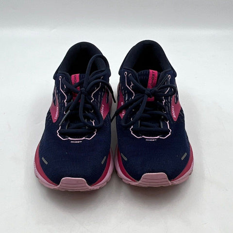 Brooks Ghost 13 Navy Blue Pink Women's Running Shoes Sneakers Size 9