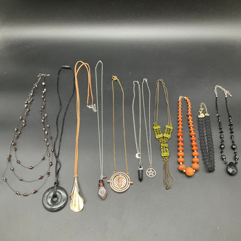 Fashion Jewelry Necklace Lot 11pc Harry Potter Time Turner Gothic Boho Beaded