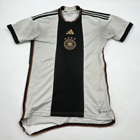 Adidas Germany 2022 World Cup Home Soccer Jersey White Black Aeroready Sz S