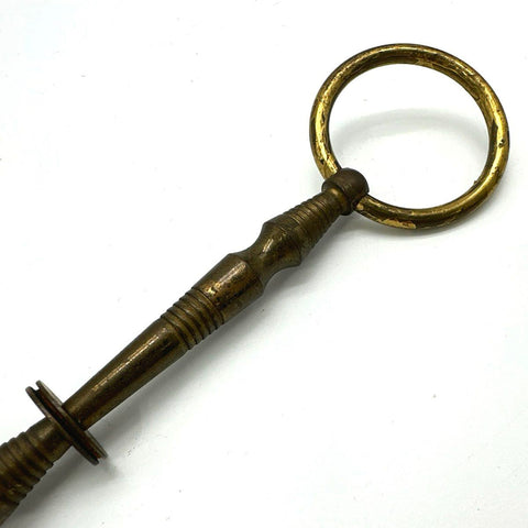 Vintage Brass Tiered Cake Stand Handle Hardware Replacement Ring Top Ornate