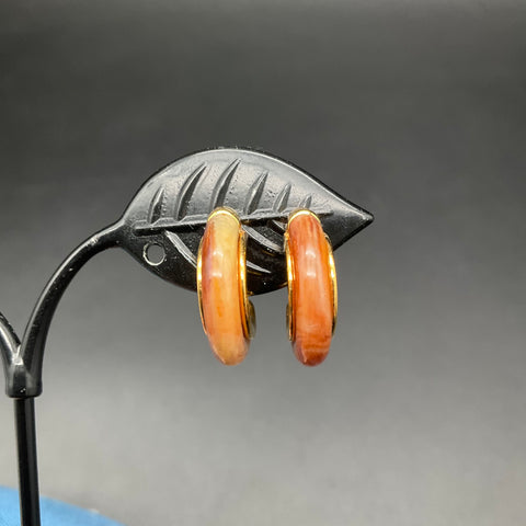 Vintage Crown Trifari Signed Interchangeable Gold Tone Clip Earrings Box Set