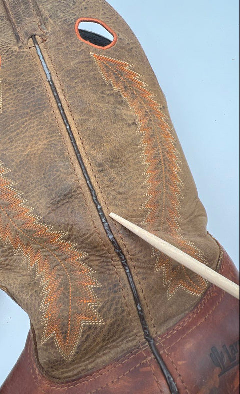 Laredo Men's Two-Tone Brown Leather Western Cowboy Boots Size 9.5 D
