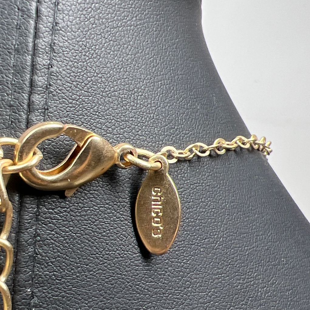 Chico's Gold Tone Tassel Necklace