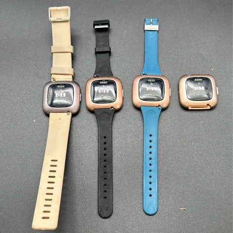 Fitbit Versa 2 Smartwatch Lot 4 Pieces Rose Gold Silver FB507 Tested Works