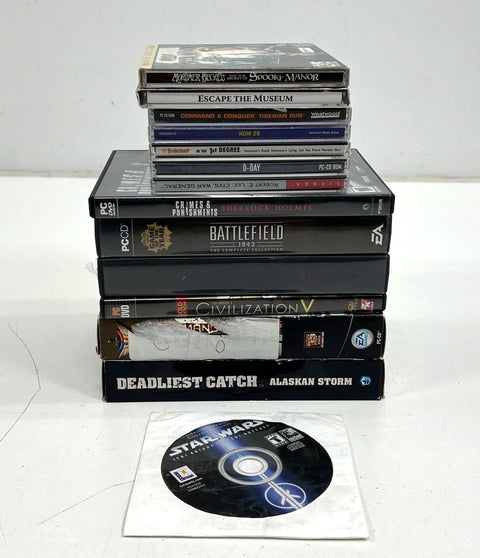 Battlefield 1942 Command & Conquer Civilization PC CD-ROM DVD 14 Game Lot