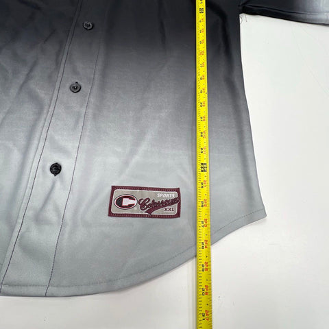 Colosseum Texas A&M Aggies Men's Baseball Jersey Gray Black Ombre Button Up Sz M