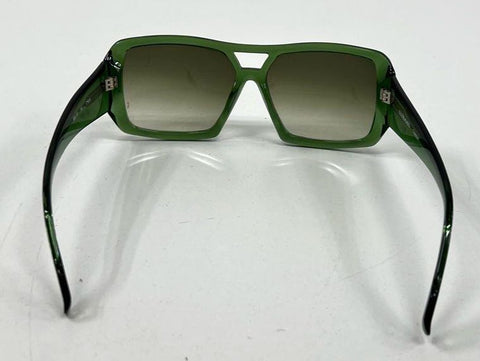 SEEMMONDO Trapper Women's Green Square Oversized Gradient Sunglasses Sz One Size