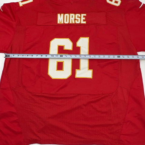Nike Men's Kansas City Chiefs Mitch Morse 61 Football Jersey Red AFL Patch Sz 60