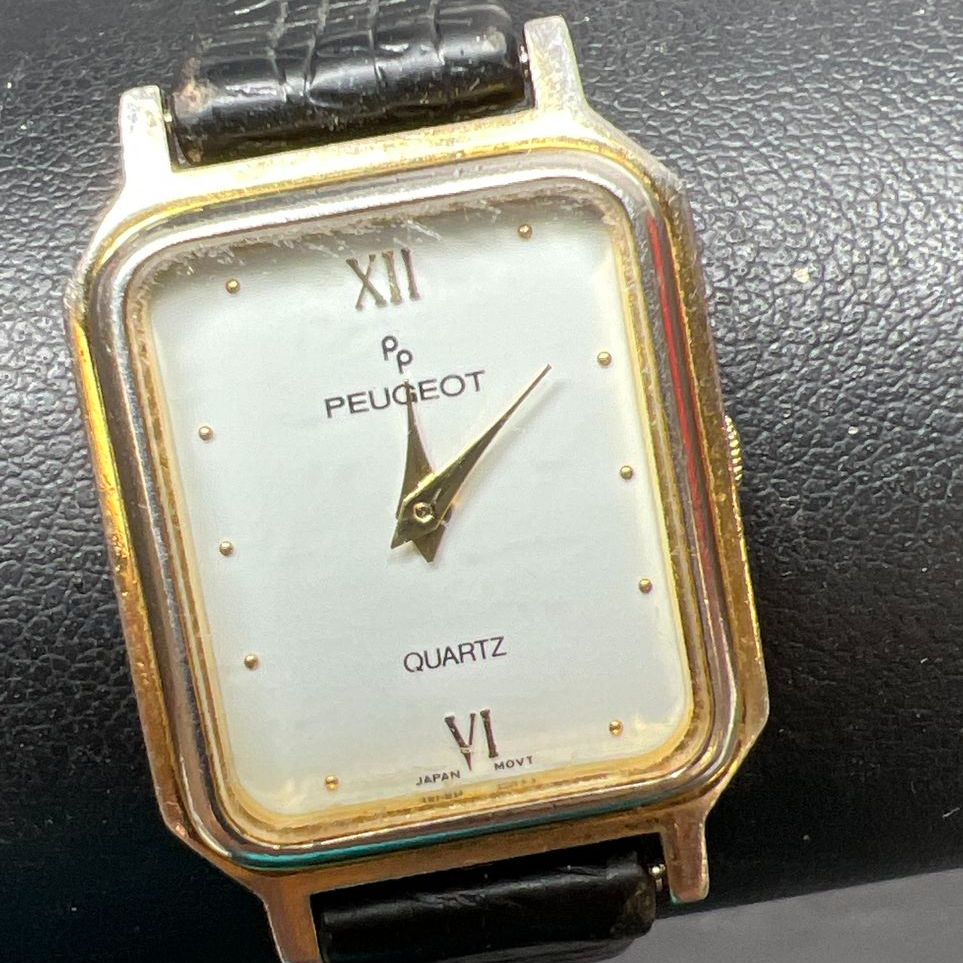 Peugeot Black Band Analog Wristwatch New Battery