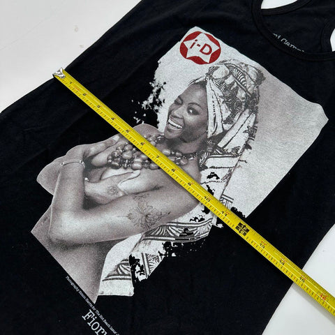 Fiorucci Women's i-D Magazine Graphic Tank Tops Black XS S NWT