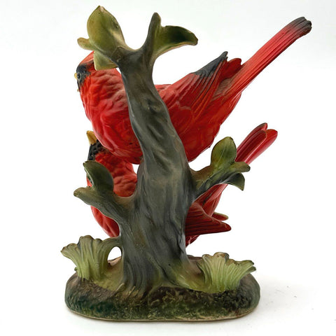 Vintage Lefton Cardinal Figurine Lot Ceramic Red Birds 3 Pieces KW123 KW464 5374