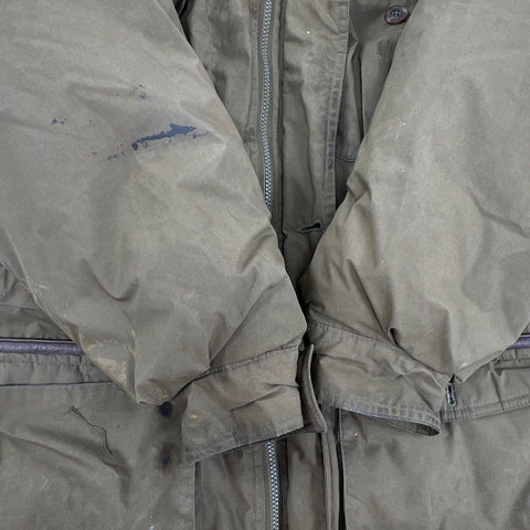 Vintage 90s Cabela's Men's Goose Down Parka Coat Olive Hunting Field Jacket L