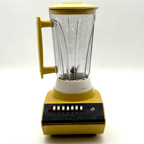 Vintage Hamilton Beach Scovill 7-Speed Blender Harvest Gold Yellow Tested