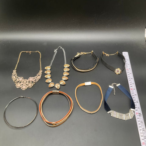 Contemporary Fashion Choker Statement Necklace Jewelry Lot of 7 Mixed Styles