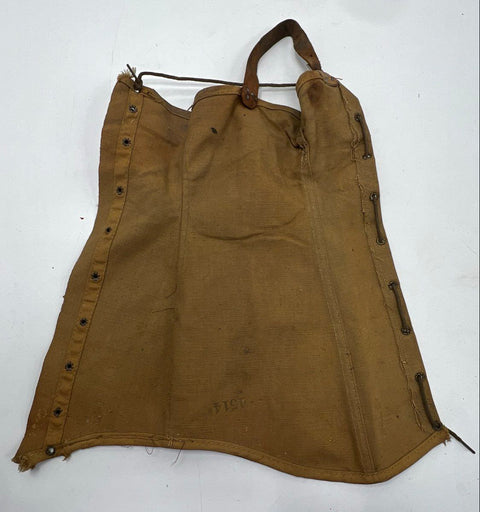 Vintage WWII US Army M1938 Canvas Leggings Gaiters Jeffersonville QM Sz 2R