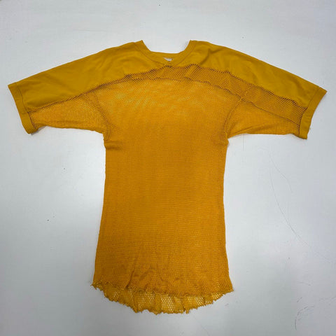 Vintage 70s Russell Athletic Men's Gold Mesh Football Jersey Shirt XL