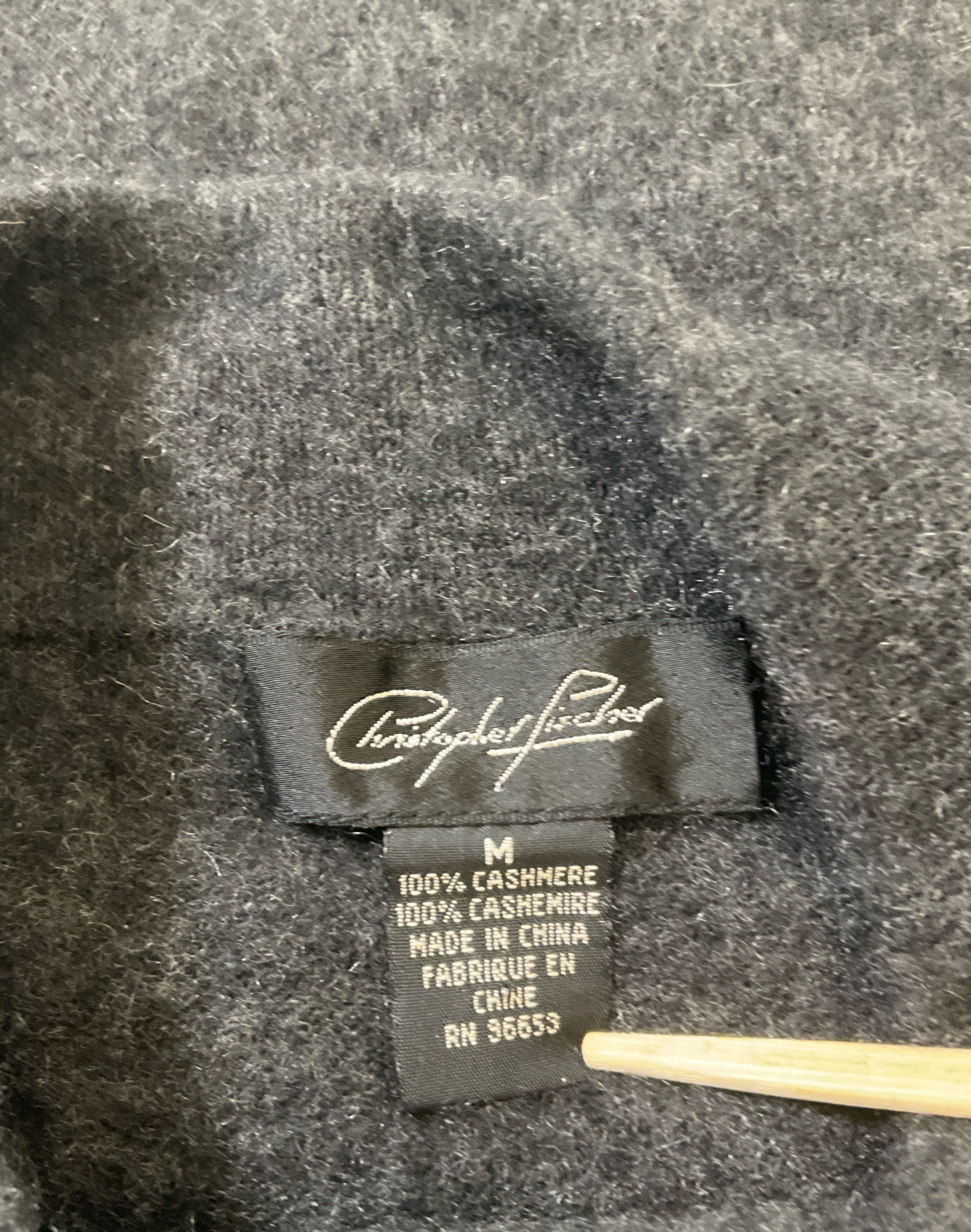 Christopher Fischer Women's Gray 100% Cashmere Mock Neck Sweater Size Medium