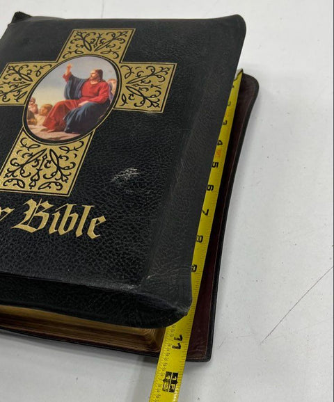 Vintage 1961 Consolidated Black Golden Rule Edition Holy Bible KJV