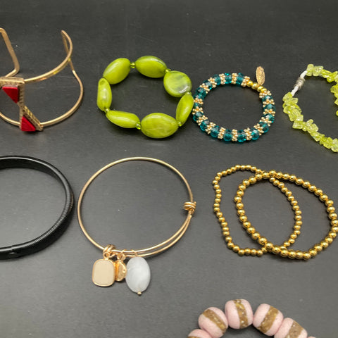 Costume Jewelry Bracelet Lot of 27 Beaded Cuff Bangle Macrame Byzantine Modern