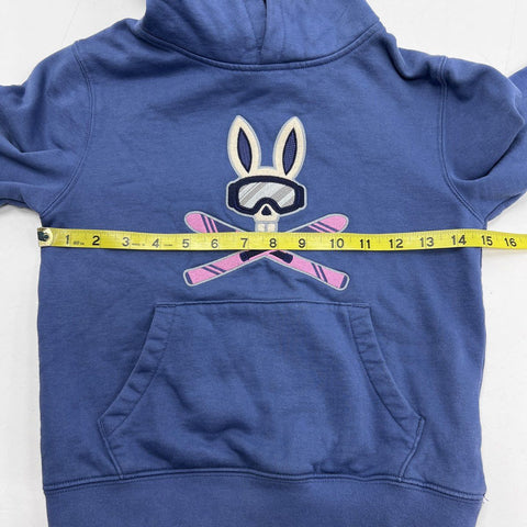 Psycho Bunny Boys Blue Ski Logo Hoodie and Joggers Sweatpants Set Size 5-6