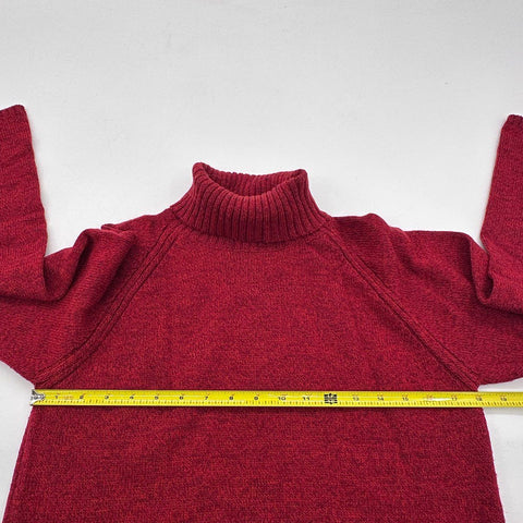 Giochi Di Luce Men's Red Merino Wool Blend Turtleneck Sweater Made in Italy