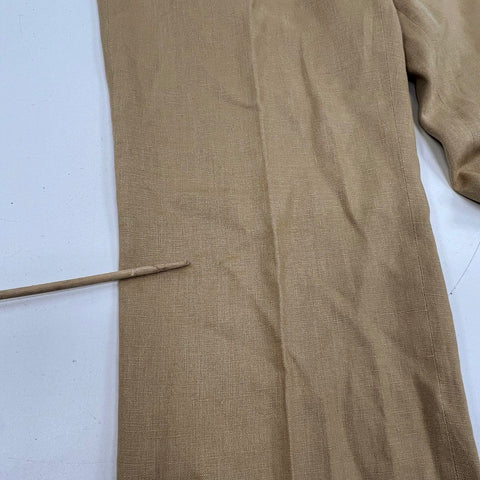 Lauren Ralph Lauren Women's Tan 100% Linen Lined Straight Leg Pants Sz 8