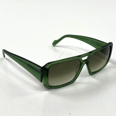 SEEMMONDO Trapper Women's Green Square Oversized Gradient Sunglasses Sz One Size