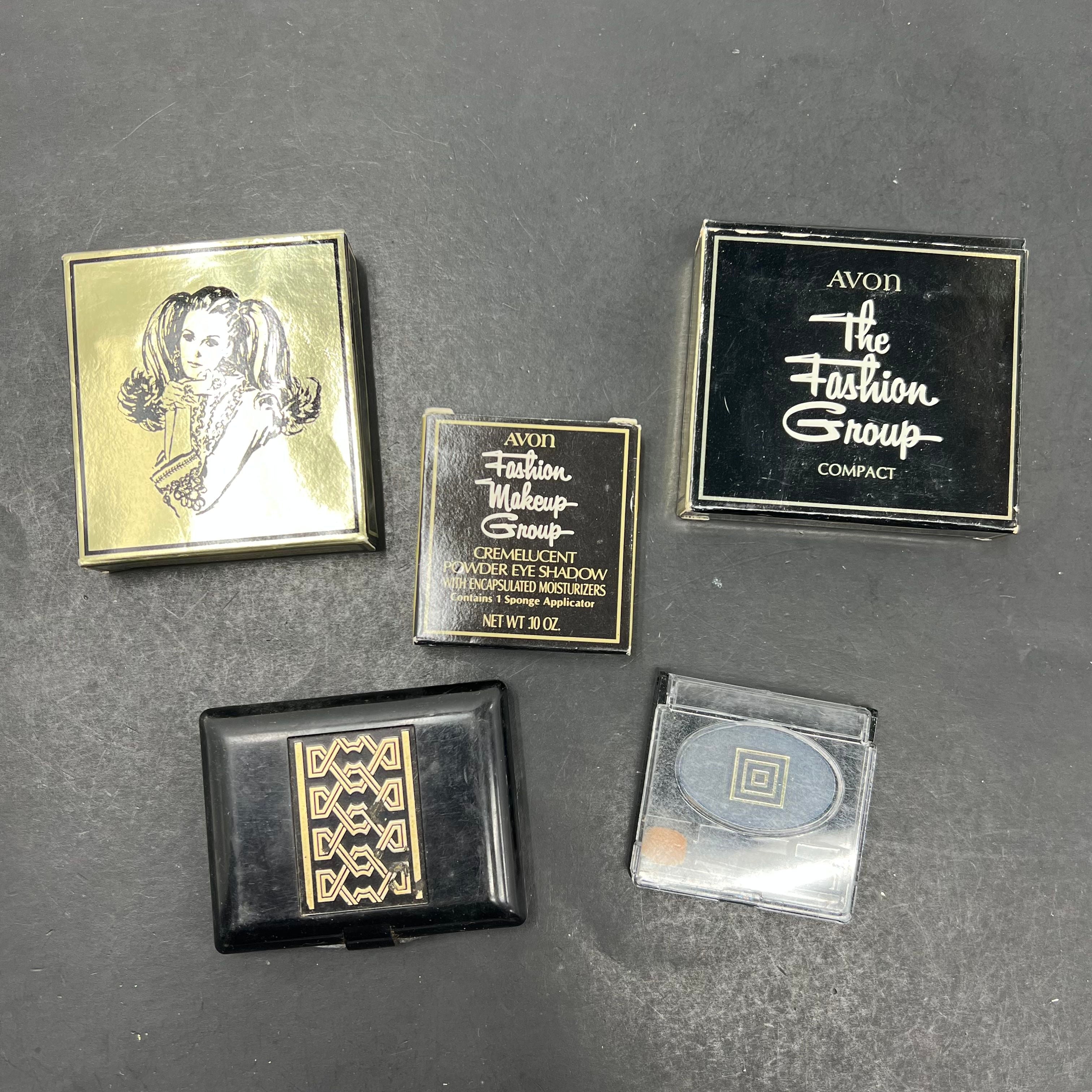 Vintage Avon The Fashion Group IOP NIB Compact Eyeshadow Foundation Lot of 5