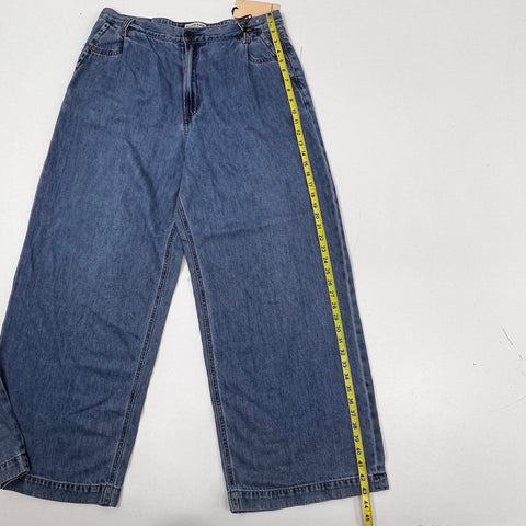 Scotch & Soda Women's Blue Flatiron Wide Leg High Rise Jeans NWT Sz 32