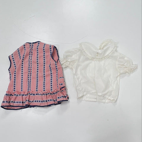 Vintage 60s 70s Lil' Airess Girls Clothing Lot Sailor Nautical 4pc Set Sz 3X