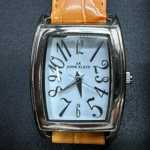 Anne Klein Women's Quartz Fashion Watch Lot of 3 Rectangular Leather Straps