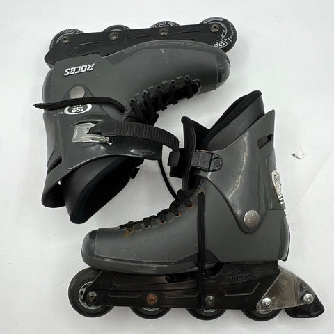 Roces FCO Rome Inline Skates Size 8-9.5 Hard Shell Aero-Light Frame Gray