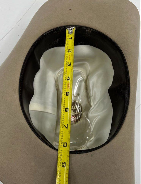 Vintage Stetson Tan Felt Cowboy Western Hat John B. Stetson Co Feather Band