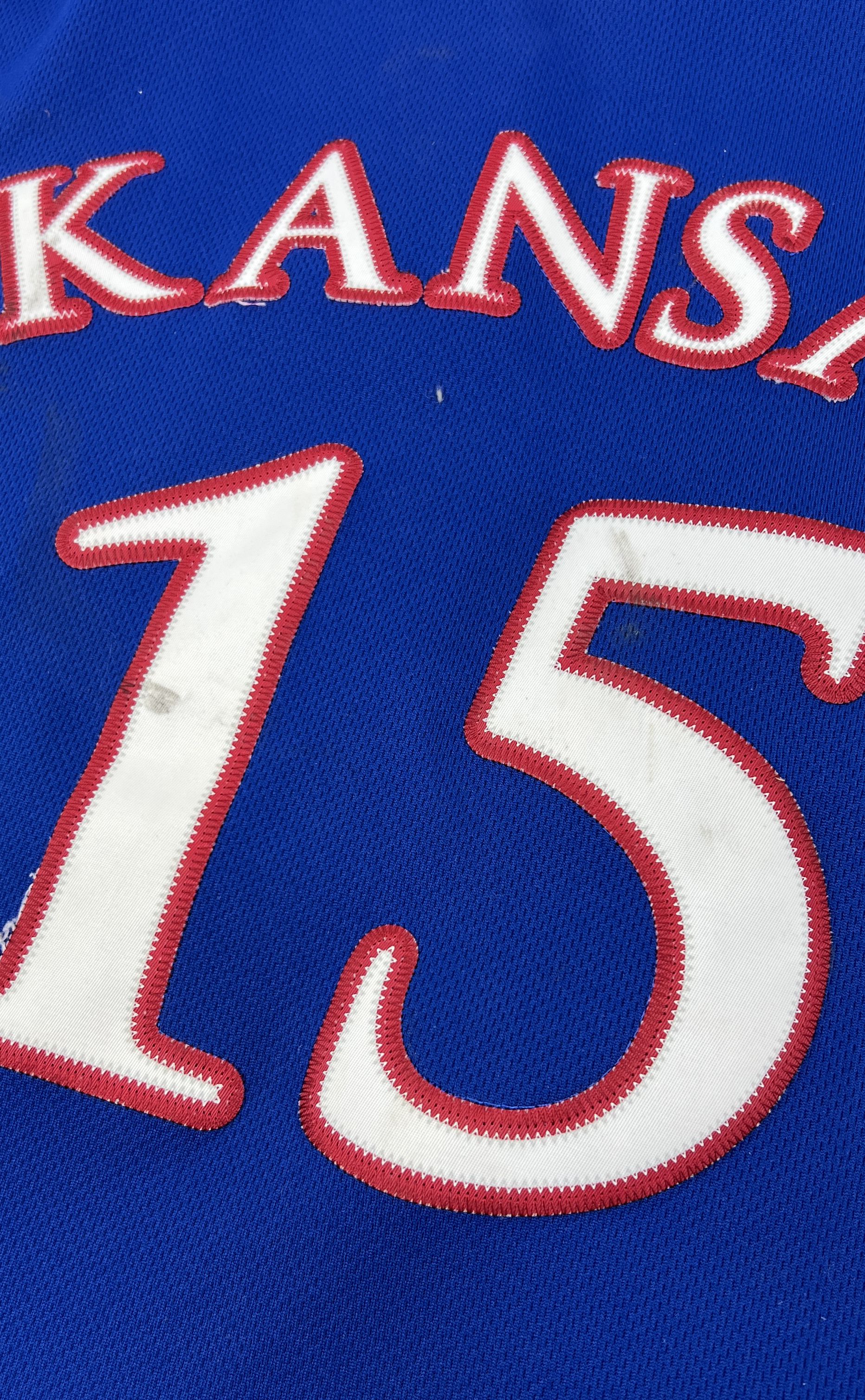 Vintage Y2K Adidas Kansas Jayhawks Blue Limited Edition #15 Jersey Mens L