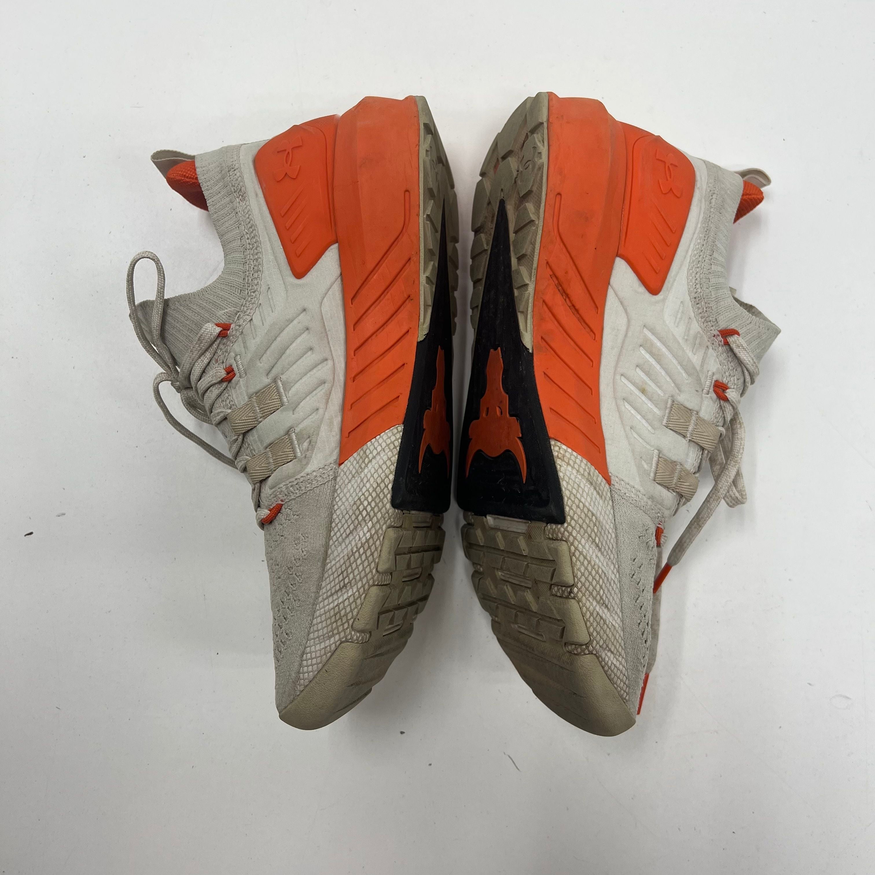 Under Armour Project Rock 2 Gray Orange Training Shoes Men's Size 9