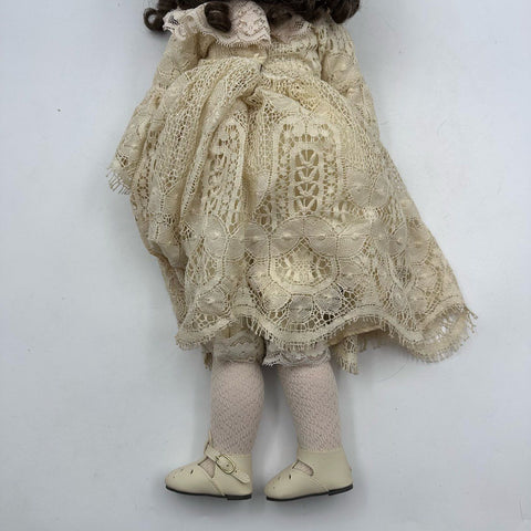 Vintage Porcelain Doll S.F.B.J. 236 Style Jackson 1995 25 Inch Victorian Dress