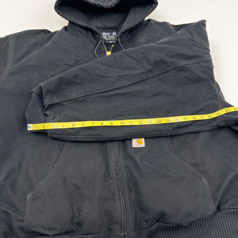 Carhartt Men's J140 Loose Fit Duck Flannel Lined Active Jacket Black Sz 5XL