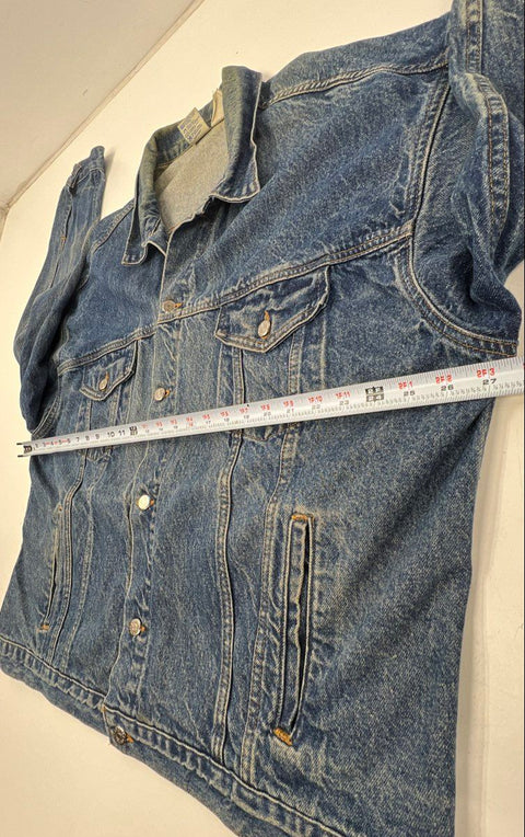 Vintage 90s AOH Ancient Order of Hibernians Denim Trucker Jacket USA Sz 2XL