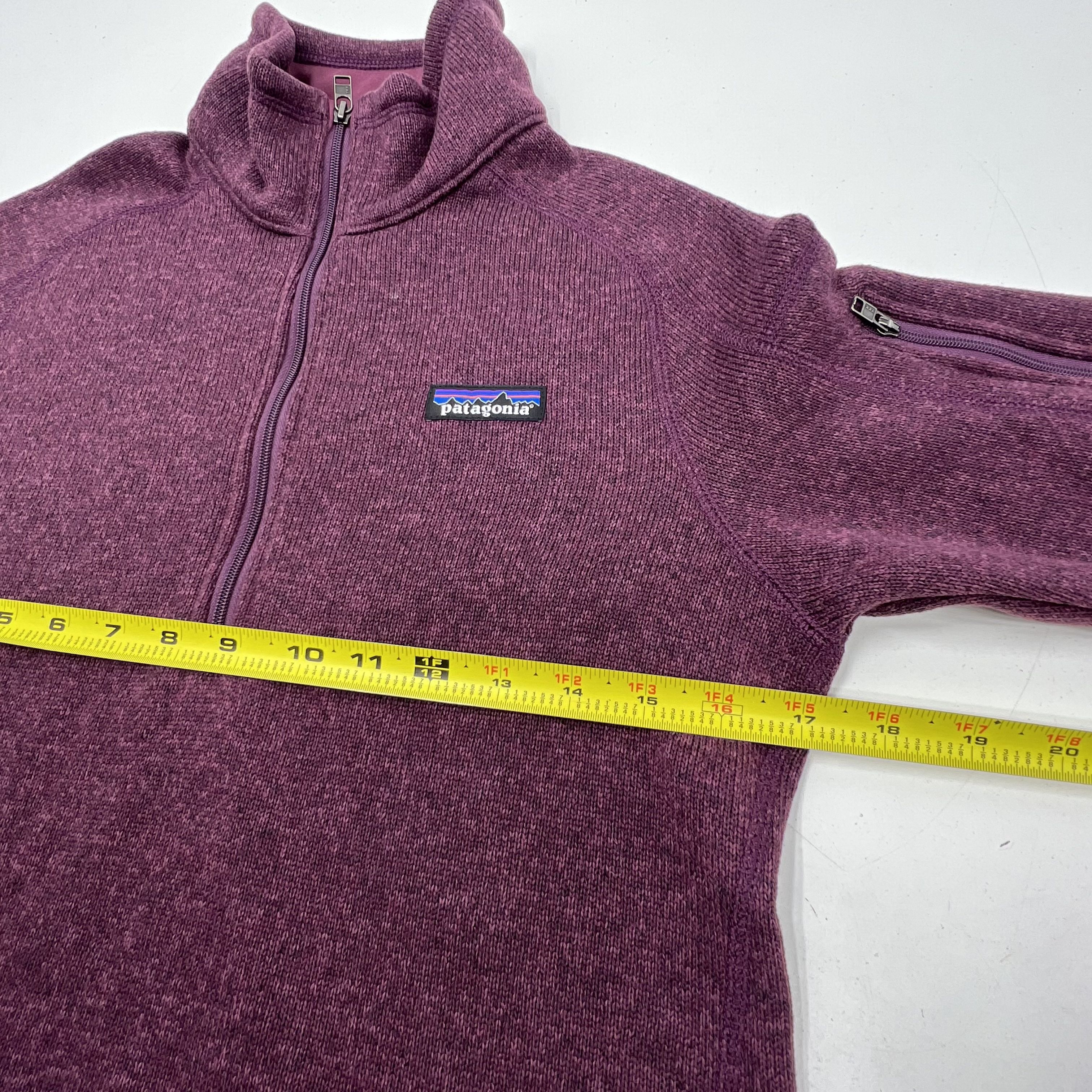 Patagonia Purple Heather Better Sweater 1/4 Zip Fleece Pullover Women's S