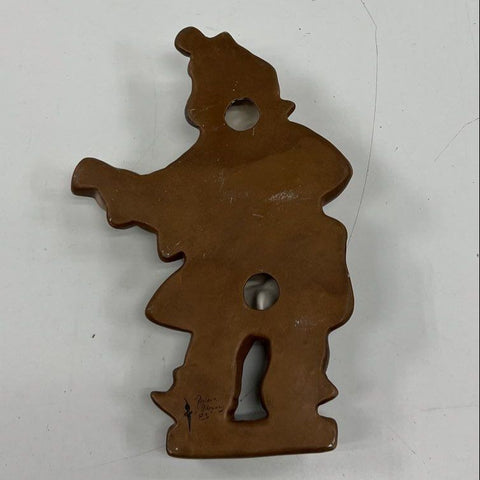 Helen's Hideaway Musician Wall Plaques Ceramic Vintage 1983 Lot of 2