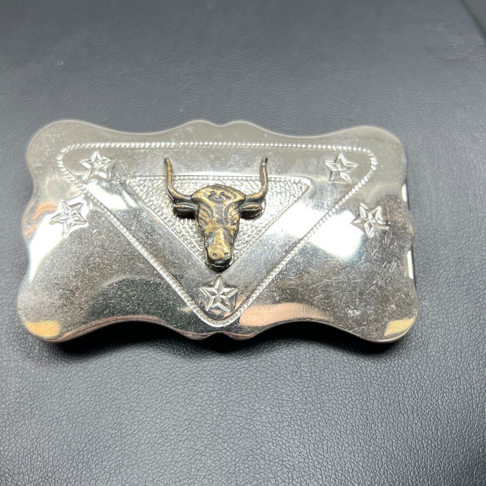 Chambers Belt Co Bull Head Belt Buckle