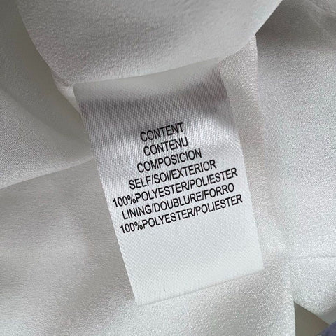 WAYF Women's Dress Ivory Floral NWT One Shoulder Puff Sleeve Tiered Sz L