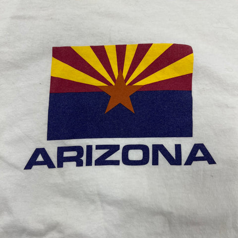 Arizona Flag Graphic Short Sleeve T-Shirt Gildan Cotton Adult Size XL *Staining