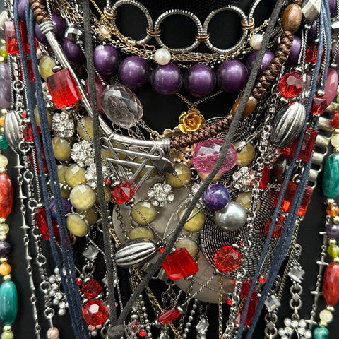 Wearable Jewelry Lot of 30+ Boho Retro Necklaces Pendants Beads Tassel Owl