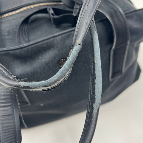 Lululemon Black Textured Canvas Tote Gym Bag Large Duffel Travel