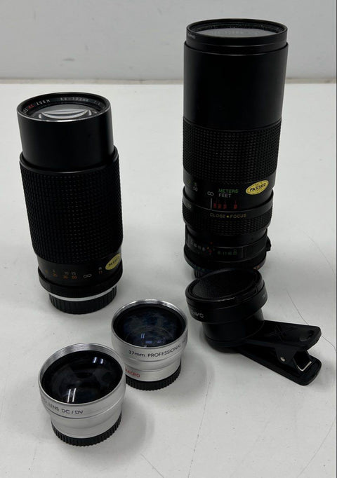 Mixed SLR & Smartphone Lens Lot - 5 Pieces Sears 80-200mm PK Mount Xenvo Kit